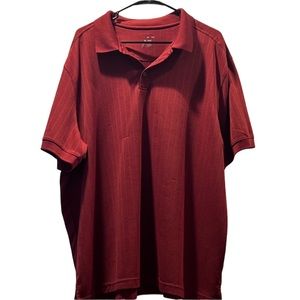 Men’s Large Polyester Rust Color Polo